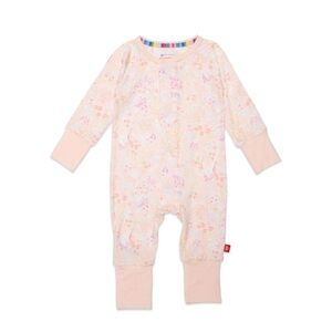 coral floral modal magnetic grow with me convertible coverall